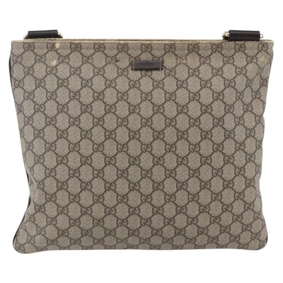 GUCCI GG Supreme Shoulder Bag PVC Beige Gold - Picture 2 of 16